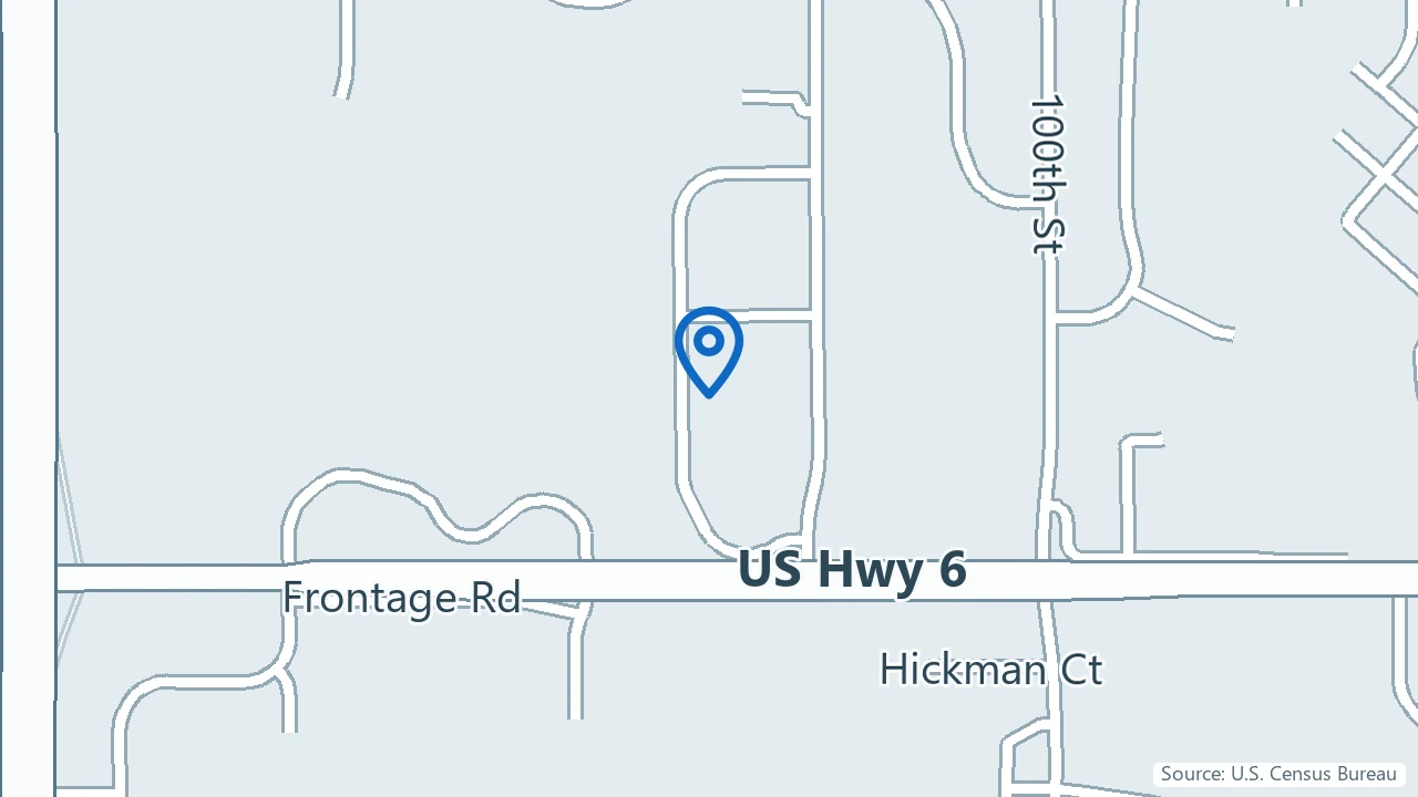 Map showing Linden Point Clinical Associates in Urbandale, Iowa