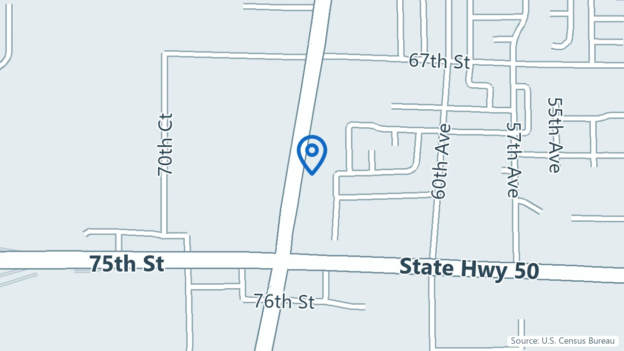 Map showing Lakeshore Pain & Spine Center in Kenosha, Wisconsin