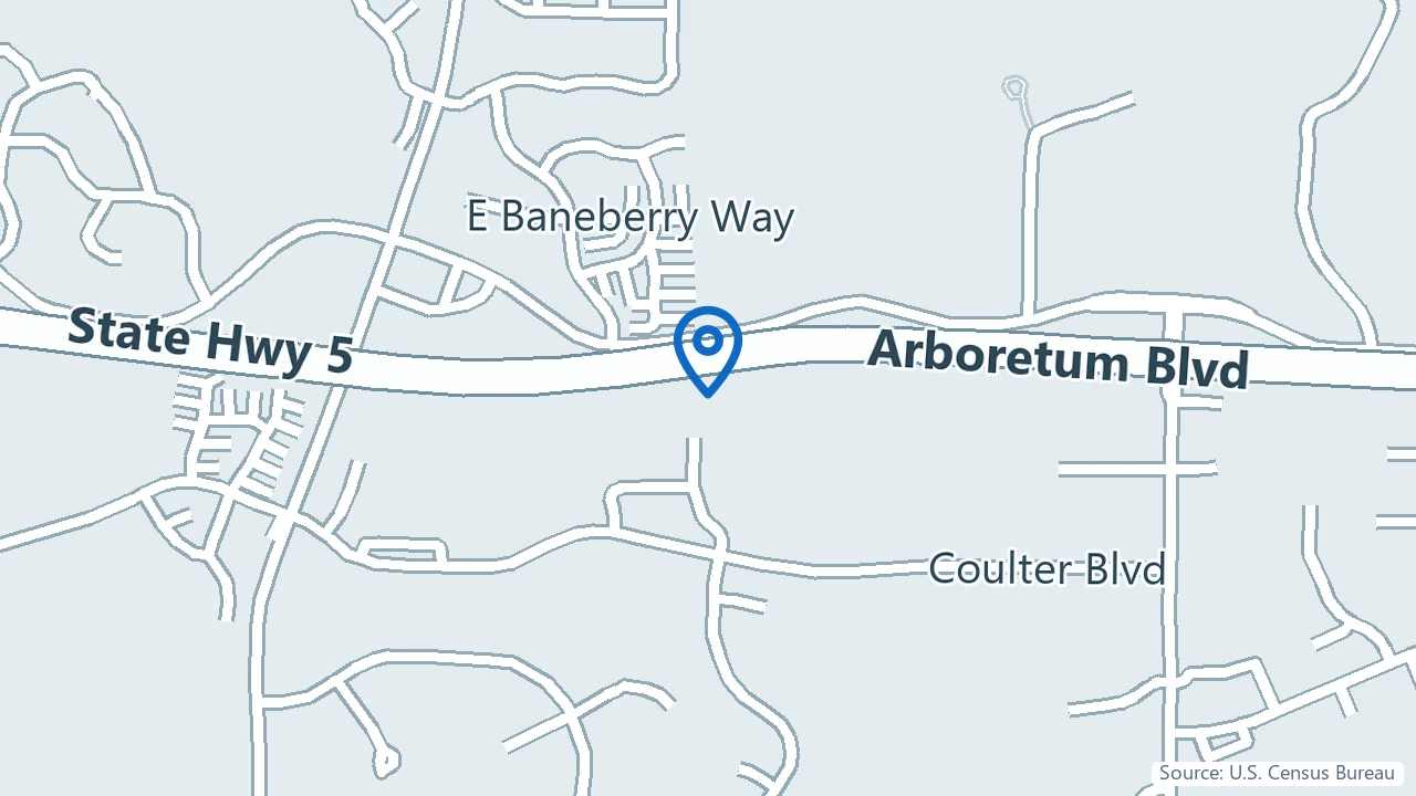 Map showing Stone Creek Psychiatry in Chanhassen, Minnesota