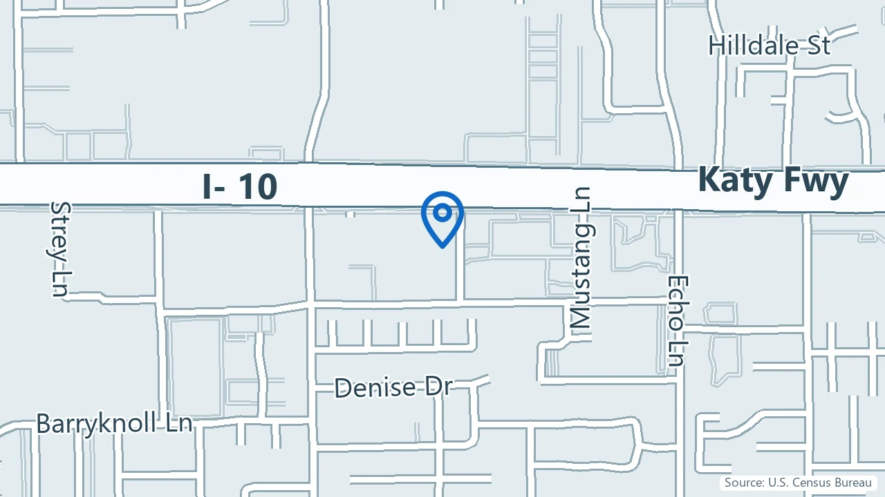 Map showing Village Psychiatry in Houston, Texas