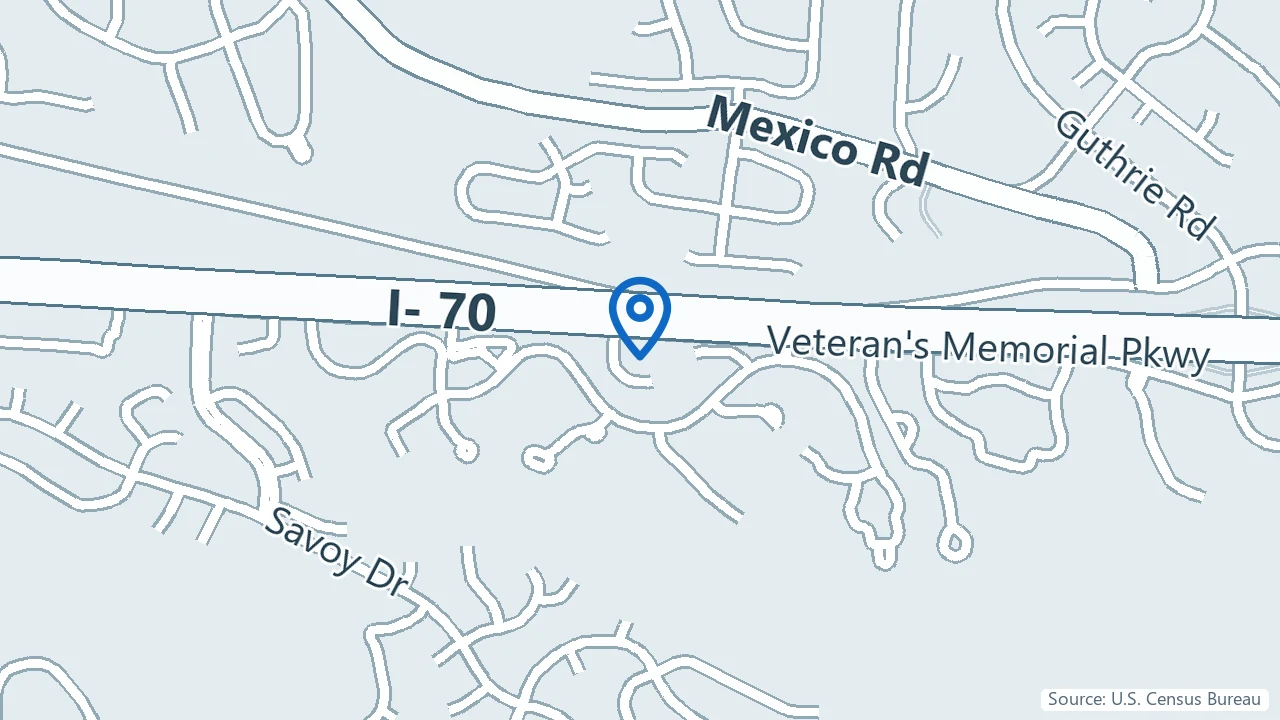 Map showing Greenbrook Mental Wellness Center in Lake Saint Louis, Missouri