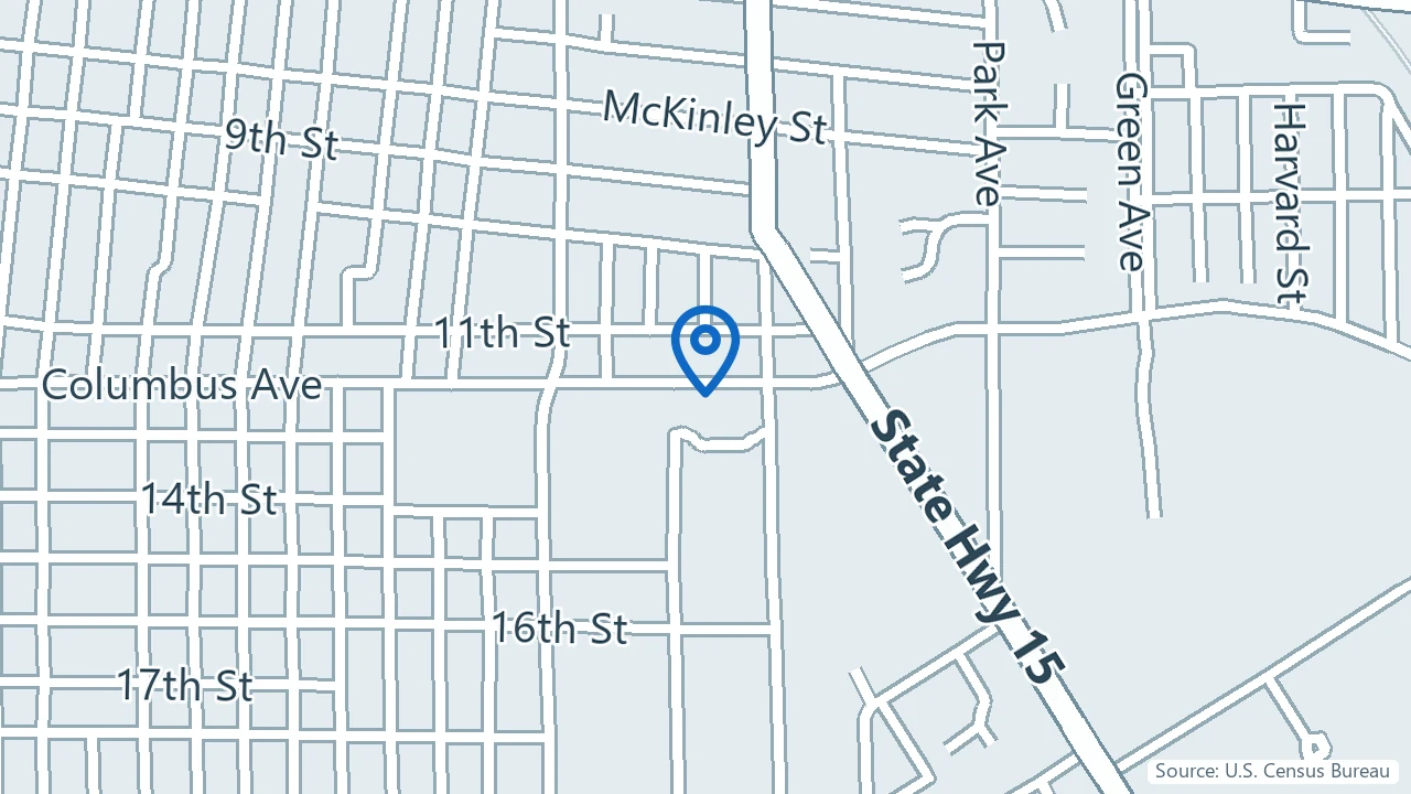 Map showing McLaren Bay Region Treatment Resistant Depression Clinic in Bay City, Michigan