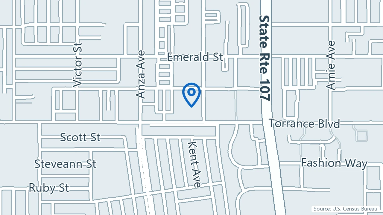 Map showing Clear Mind Treatment in Torrance, California