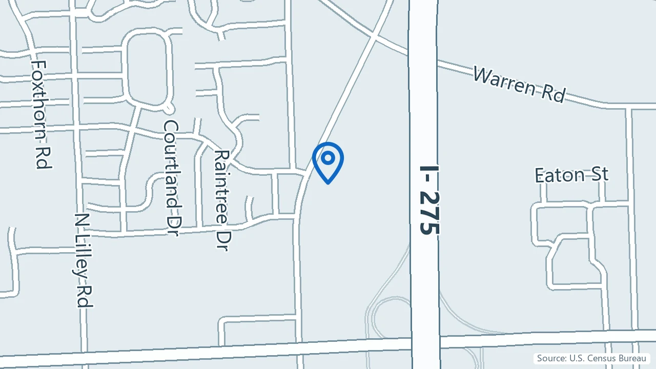 Map showing PRIZM Pain Specialists in Canton, Michigan