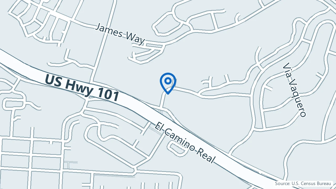 Map showing MindVibe in Arroyo Grande, California