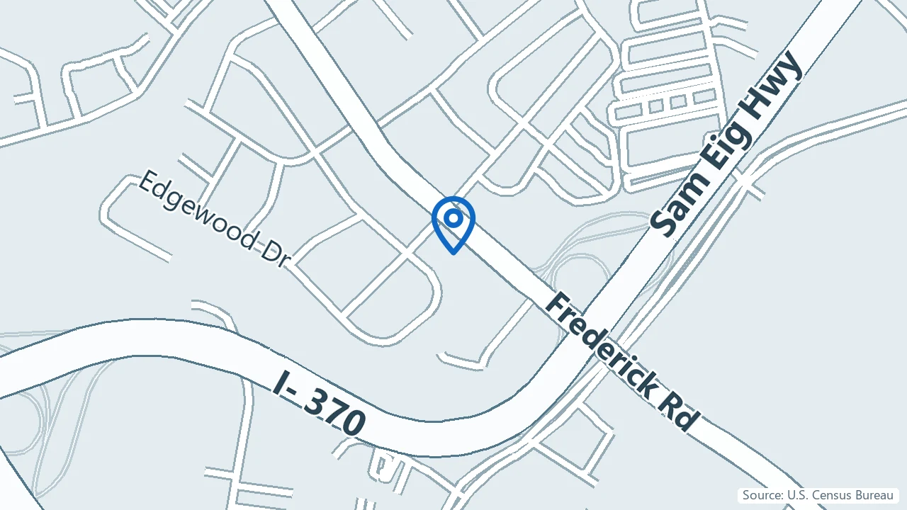 Map showing Right Solutions Mental Health in Gaithersburg, Maryland