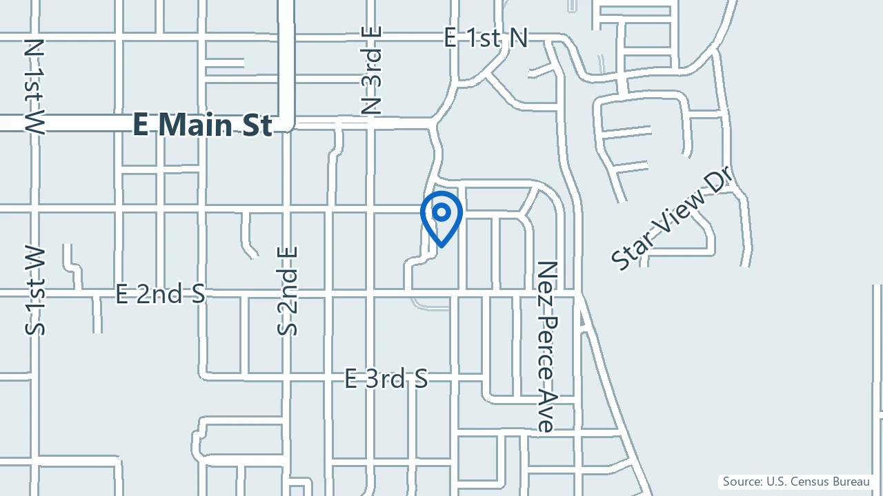 Map showing Cress Creek Counseling in Rexburg, Idaho