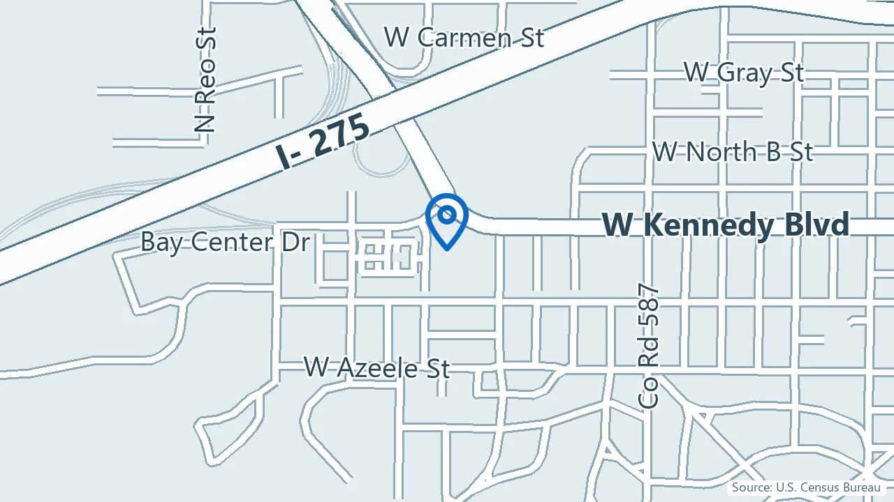Map showing Solace Behavioral Health in Tampa, Florida
