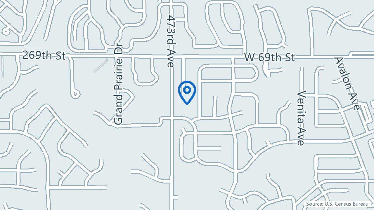 Map showing South Dakota Ketamine Clinic in Sioux Falls, South Dakota