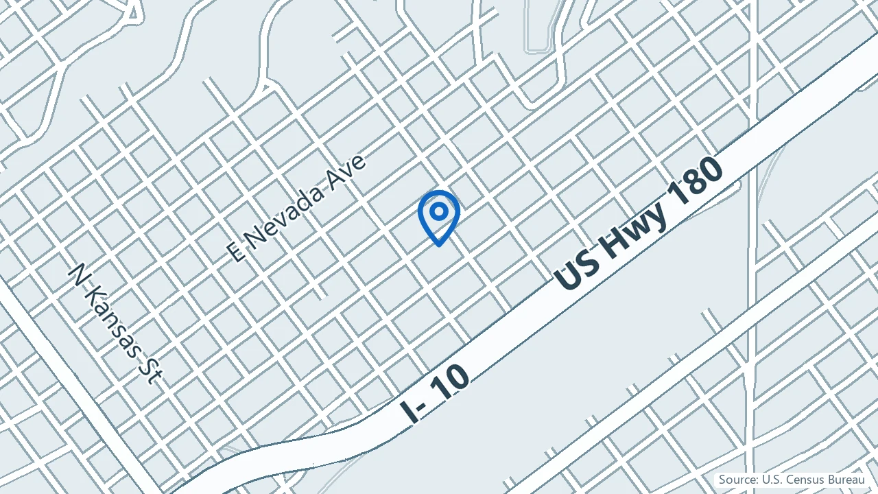 Map showing TMS El Paso in El Paso, Texas
