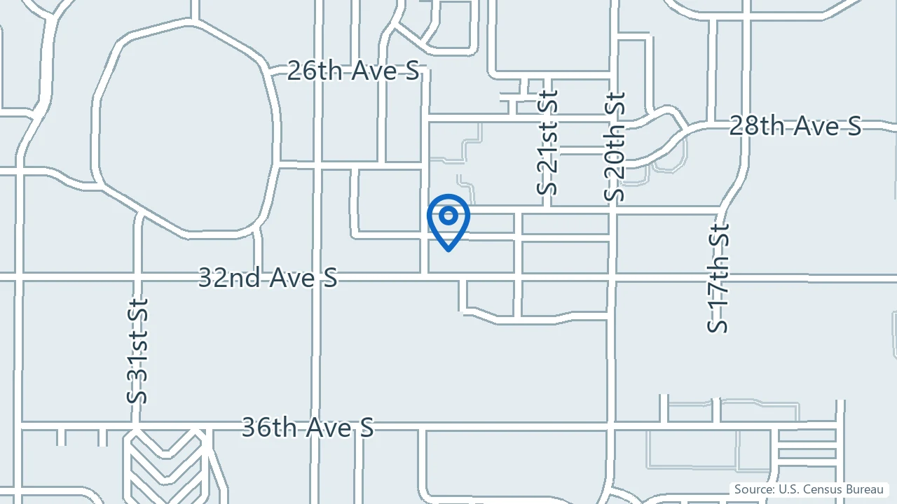 Map showing ReNewed Wellness and Ketamine Clinic in Grand Forks, North Dakota