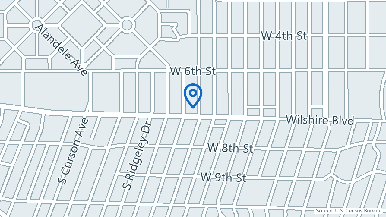 Map showing Mindful Health Solutions in Los Angeles, California