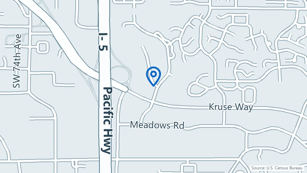 Map showing Vitále IV Medical Clinic in Lake Oswego, Oregon