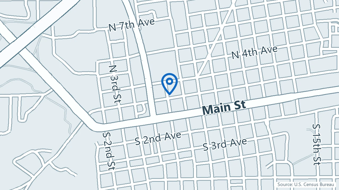 Map showing Pathway Healthcare in Columbus, Mississippi