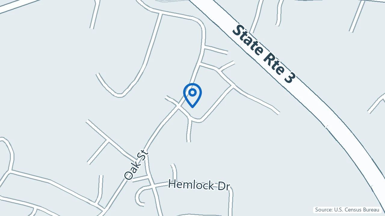 Map showing Northeast Health Services in Pembroke, Massachusetts