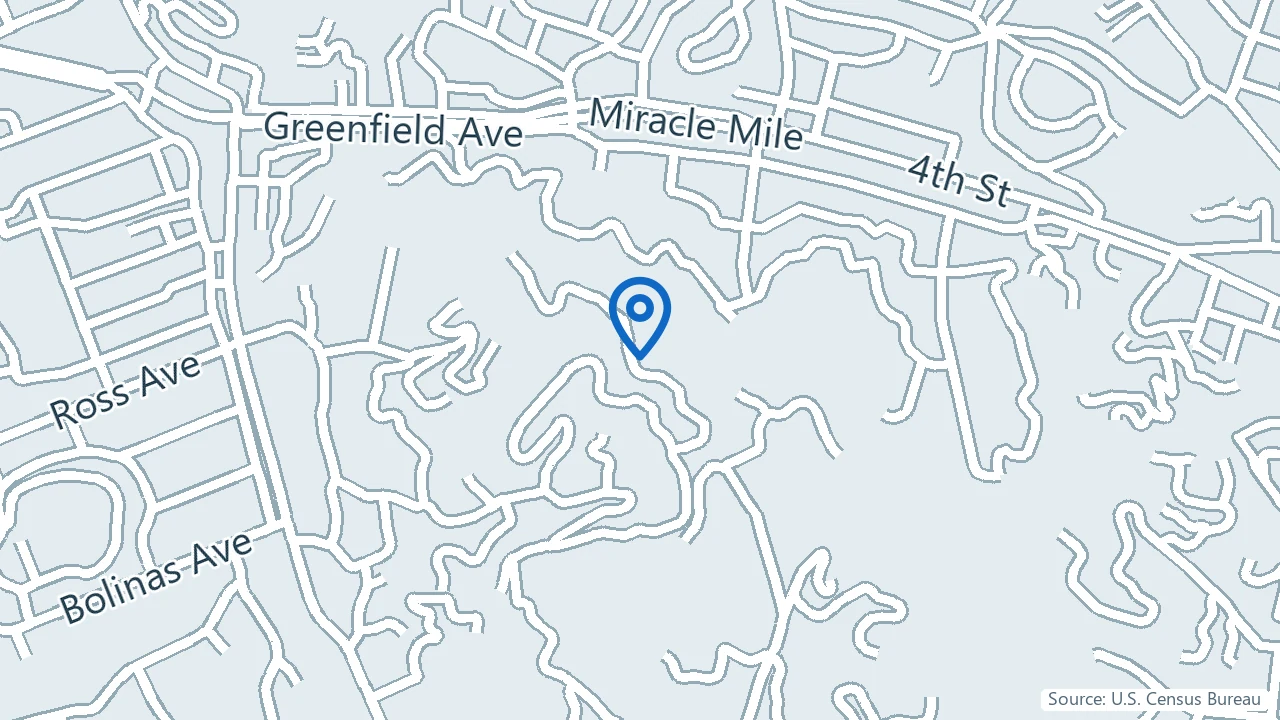 Map showing Ketamine Research Foundation in San Anselmo, California