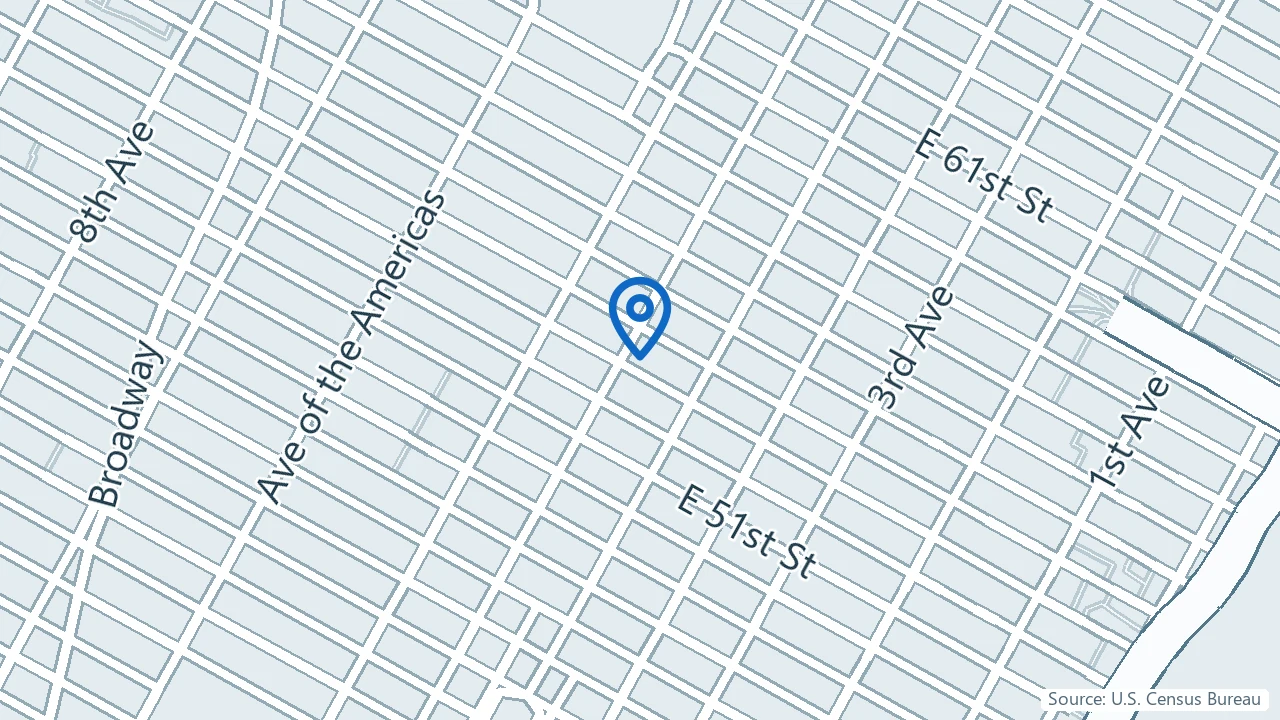 Map showing Amanda Itzkoff, MD in New York, New York