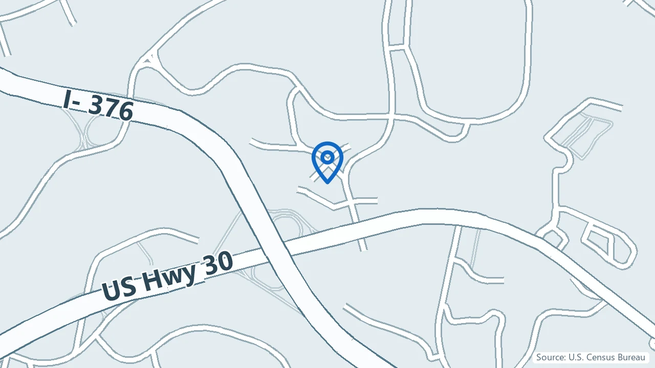 Map showing New Directions Mental Health in Pittsburgh, Pennsylvania
