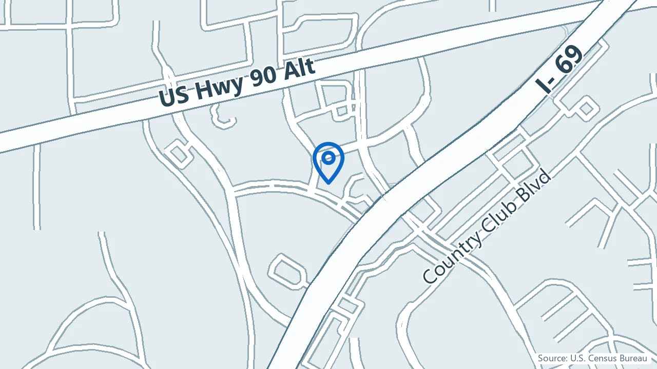 Map showing Serenity Mental Health Centers in Sugar Land, Texas