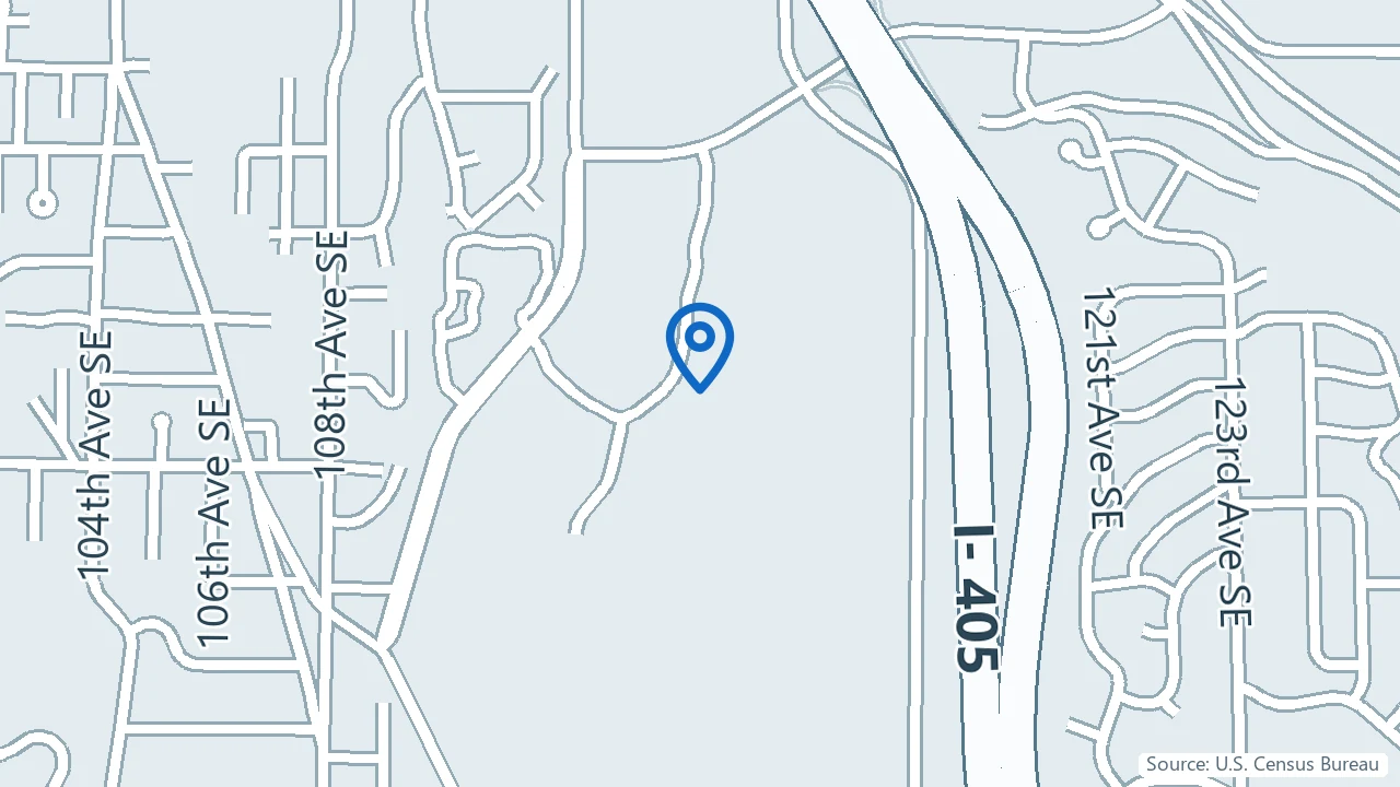 Map showing Seattle Neuropsychiatric Treatment Center in Bellevue, Washington