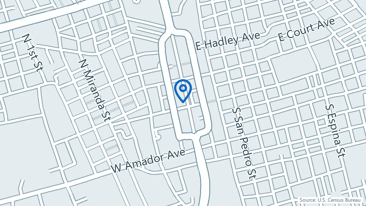 Map showing Southwest Counseling Center in Las Cruces, New Mexico