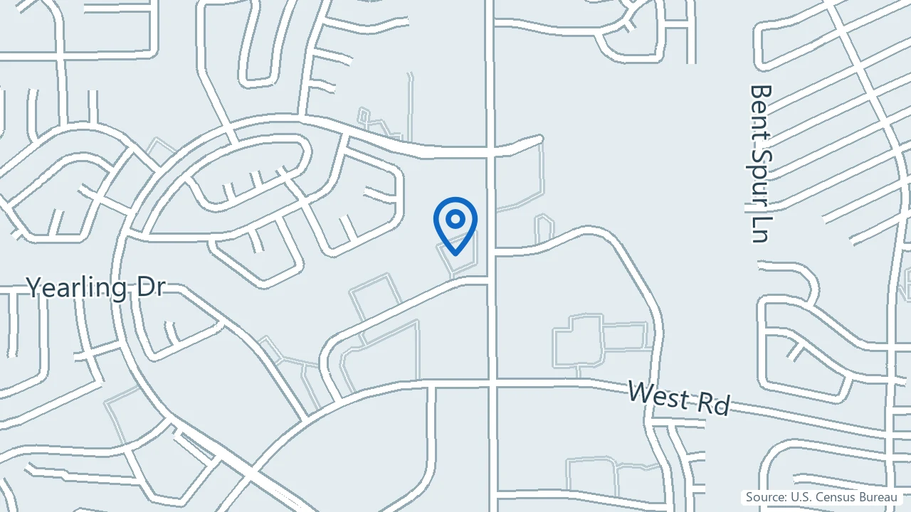 Map showing CyFair Psychiatry in Houston, Texas