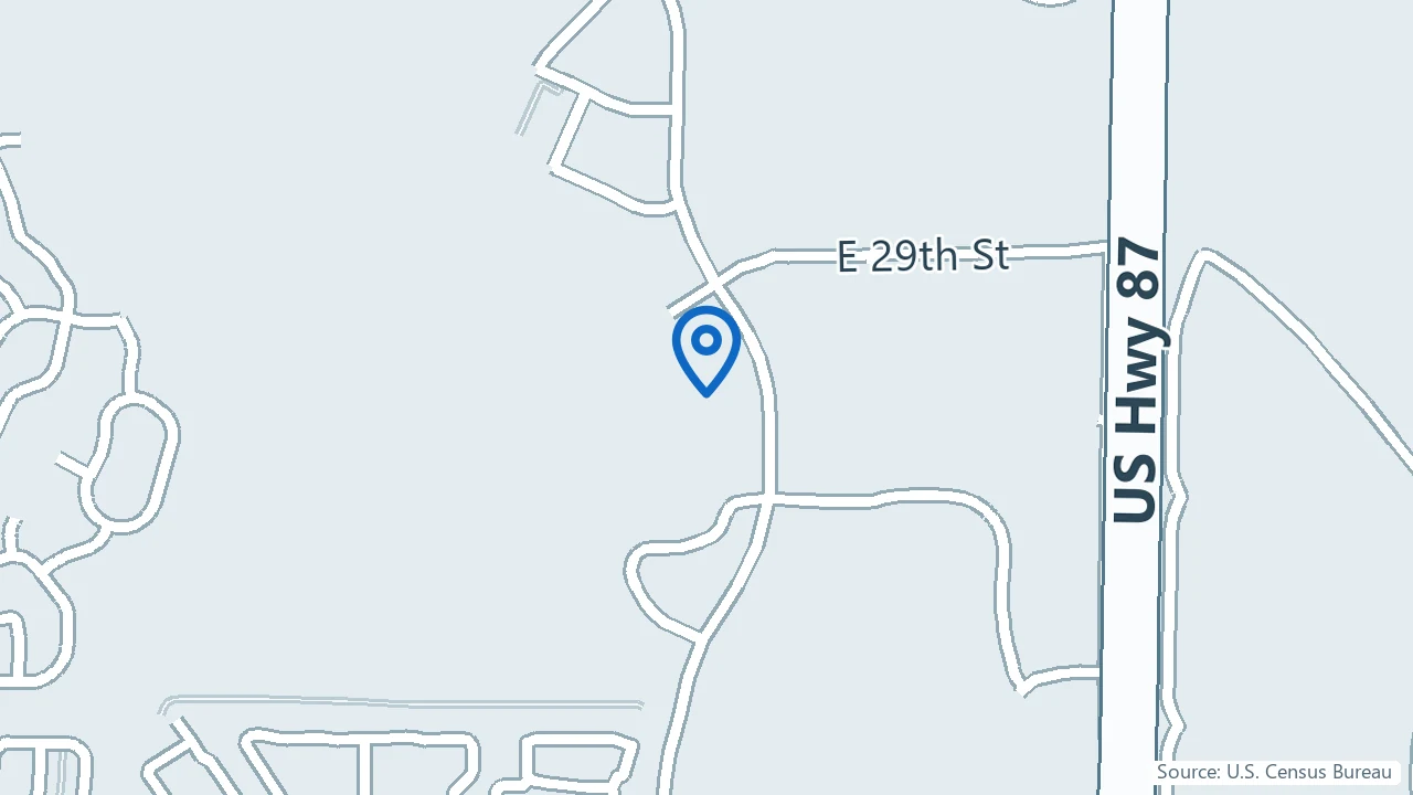 Map showing Serenity Mental Health Centers in Loveland, Colorado