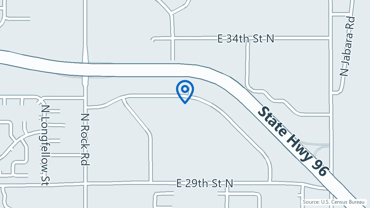 Map showing SOMA Therapy and Psychiatric Services in Wichita, Kansas