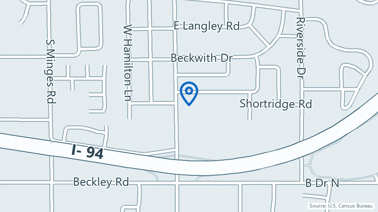 Map showing Battle Creek Family Care in Battle Creek, Michigan