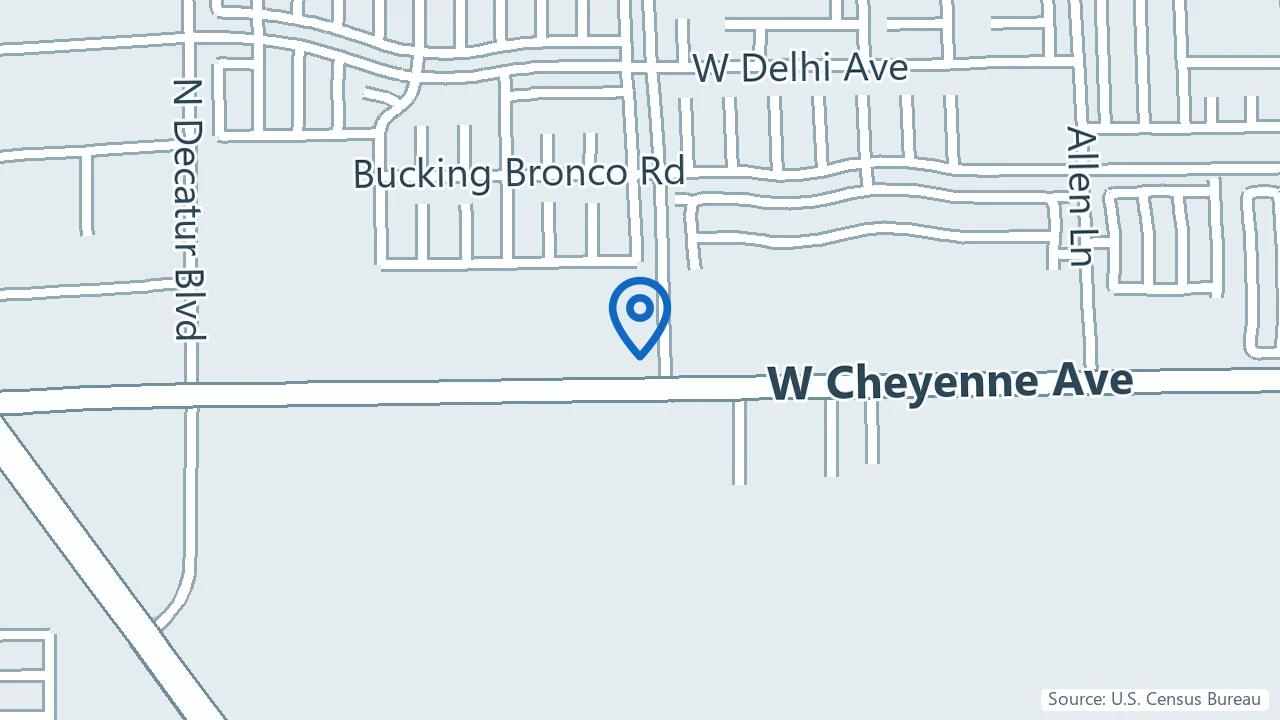 Map showing Advanced Psychiatry Inc in North Las Vegas, Nevada
