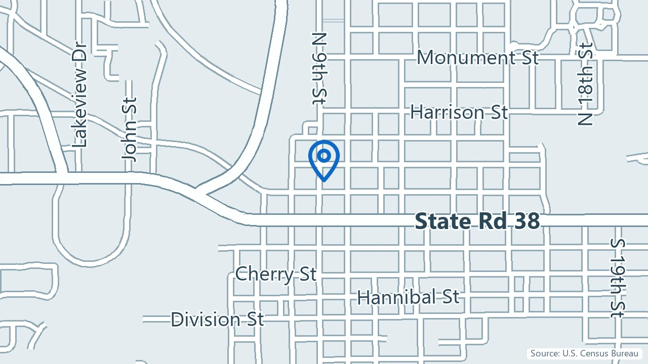 Map showing Delta Mental Health Services in Noblesville, Indiana