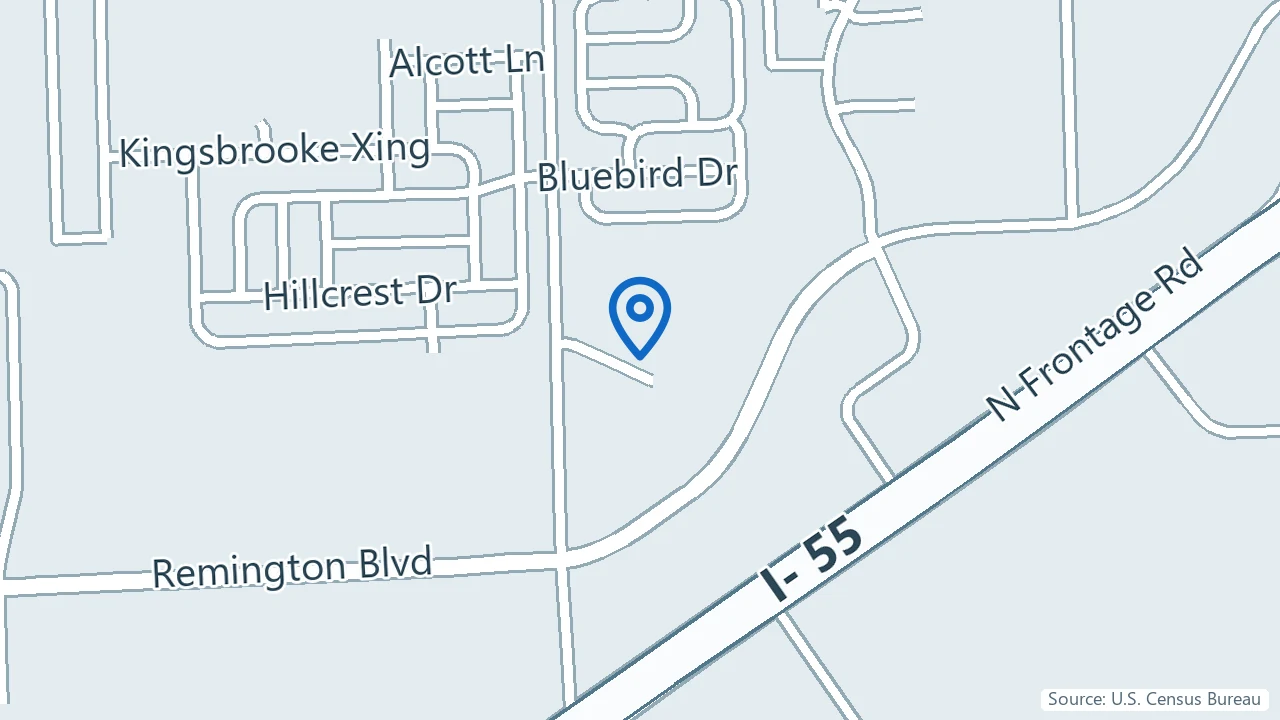 Map showing Chicagoland Pain Management Institute in Bolingbrook, Illinois