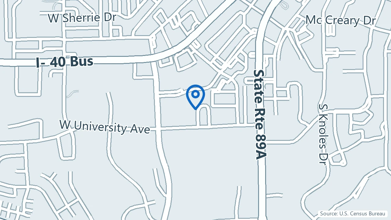 Map showing Revitalize Ketamine Clinic in Flagstaff, Arizona