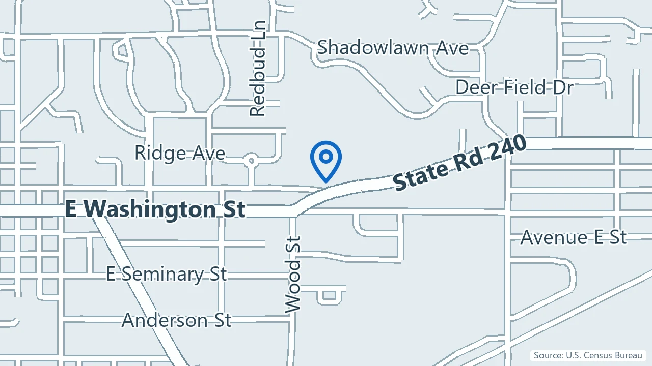 Map showing KetaKlarity Ketamine Clinic in Greencastle, Indiana