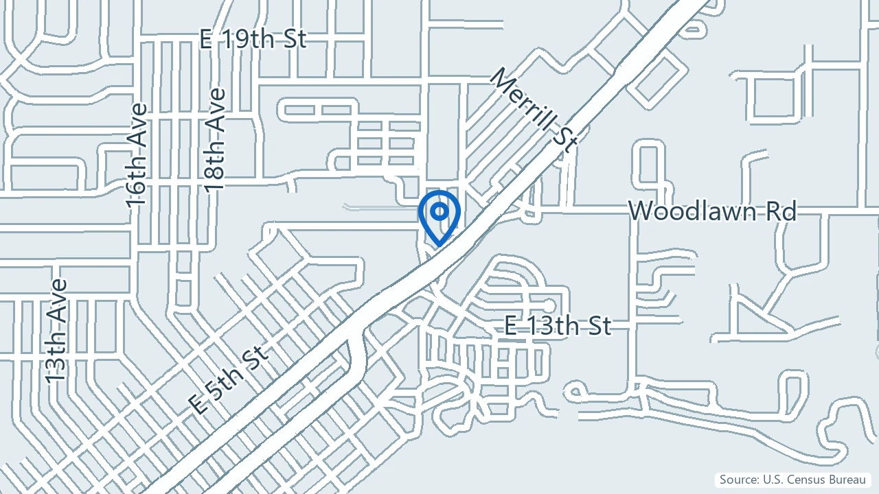 Map showing Braden Counseling Center in Sterling, Illinois