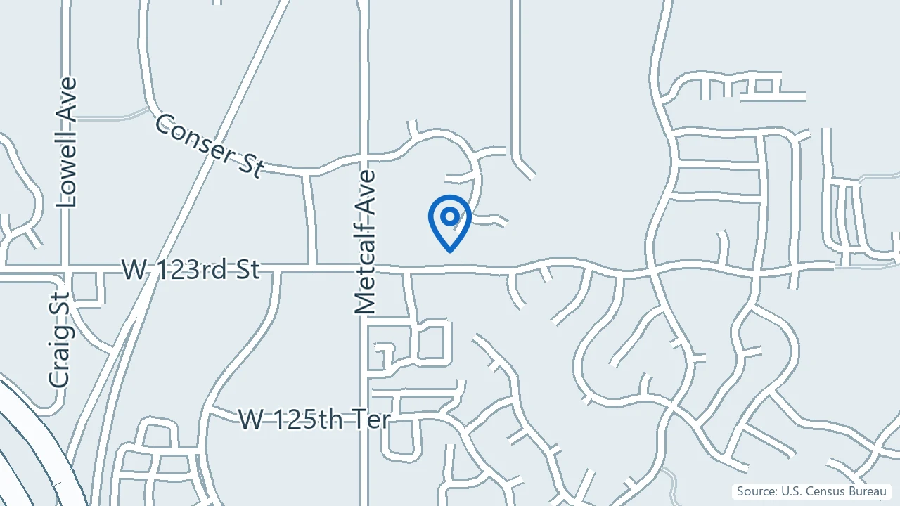 Map showing Balanced Ketamine in Overland Park, Kansas