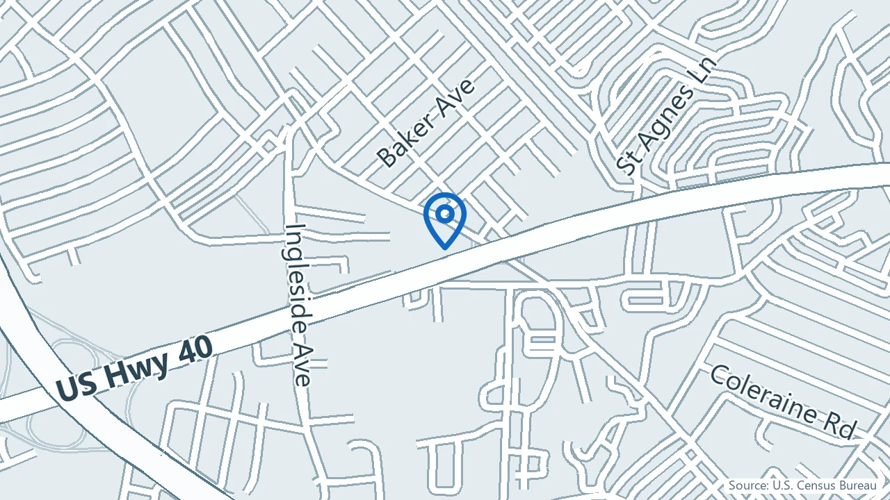 Map showing Bright Care Solutions in Catonsville, Maryland