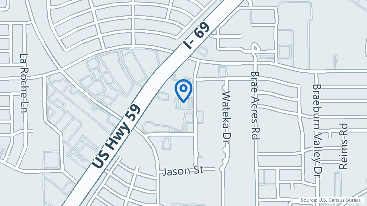 Map showing KureIV in Houston, Texas