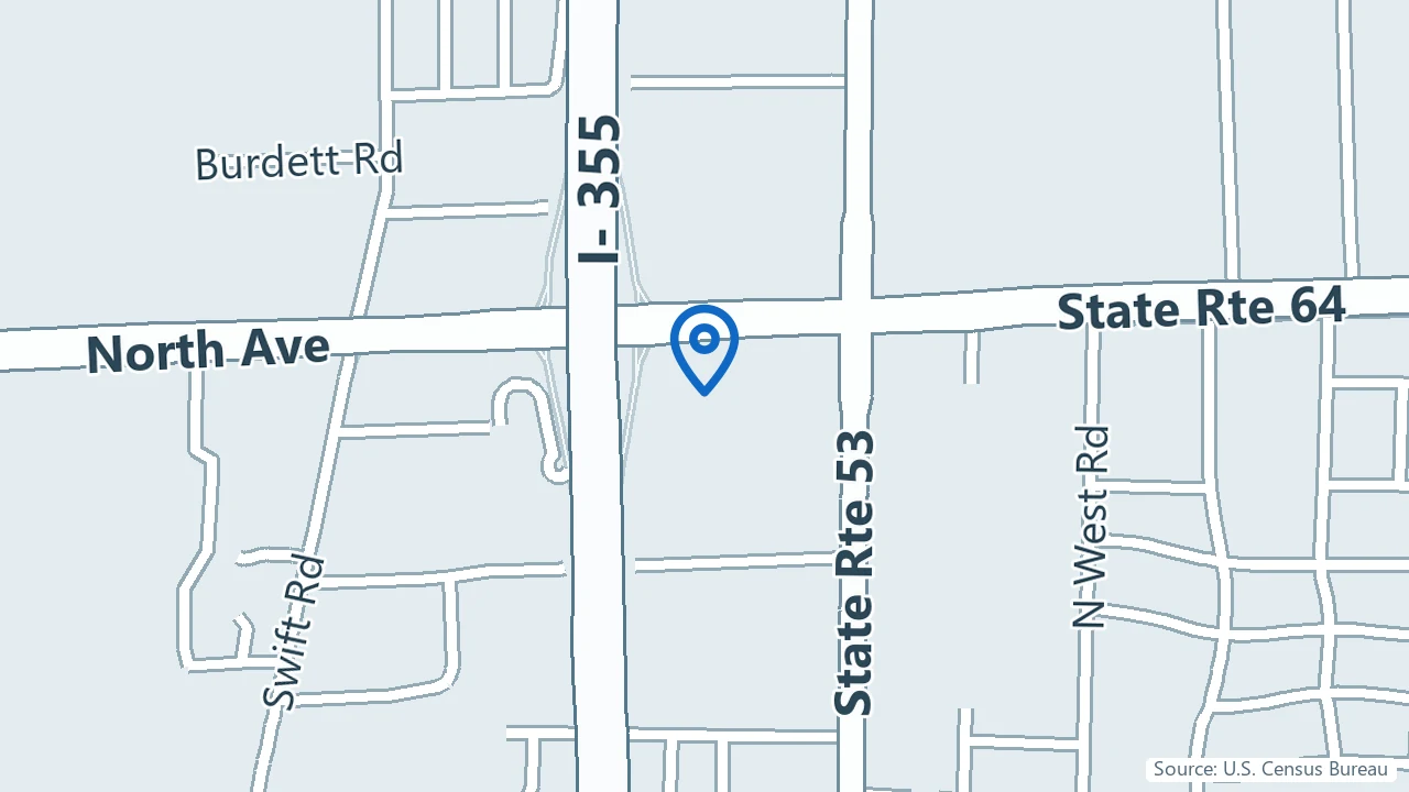Map showing Optimum Ketamine Center in Lombard, Illinois