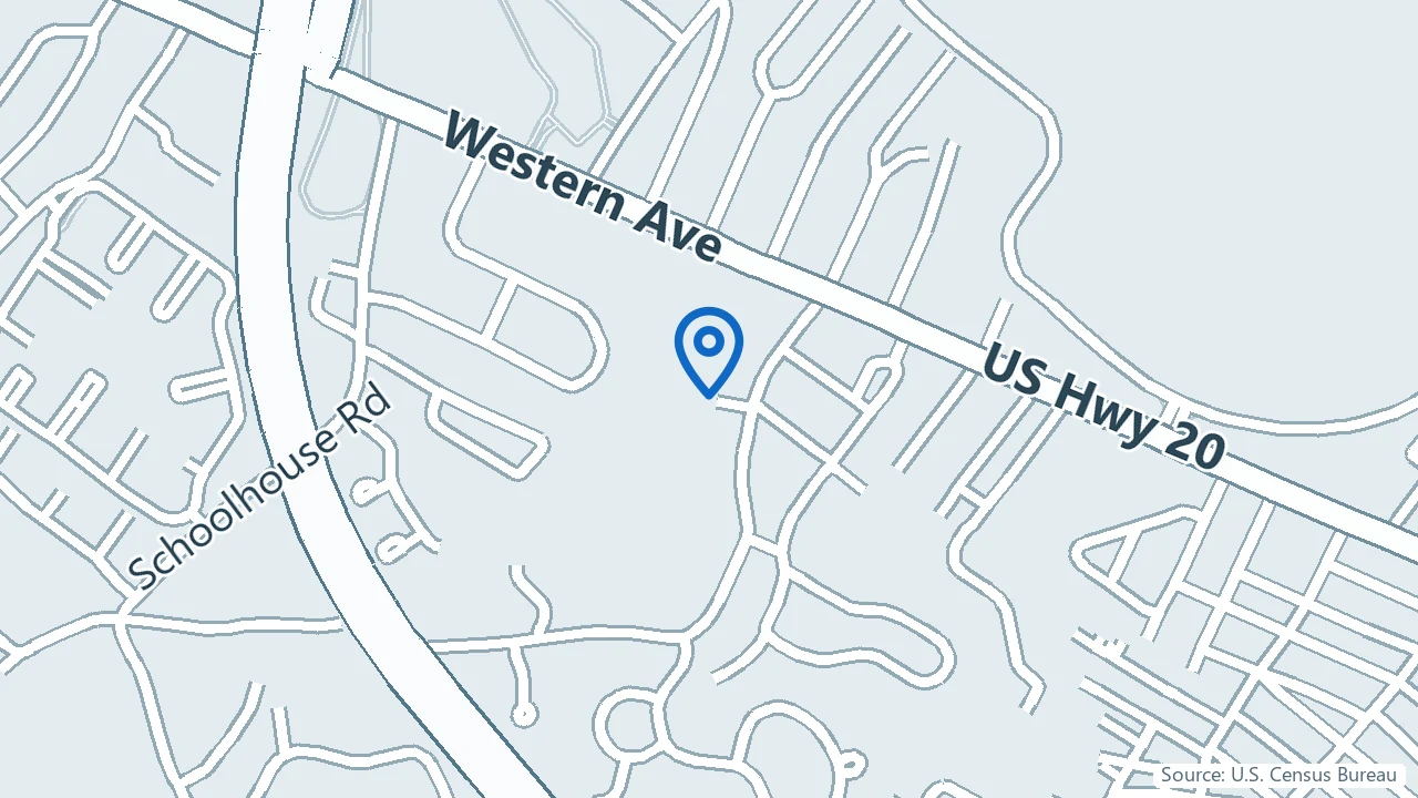 Map showing Sean R. Chappin, MD in Albany, New York