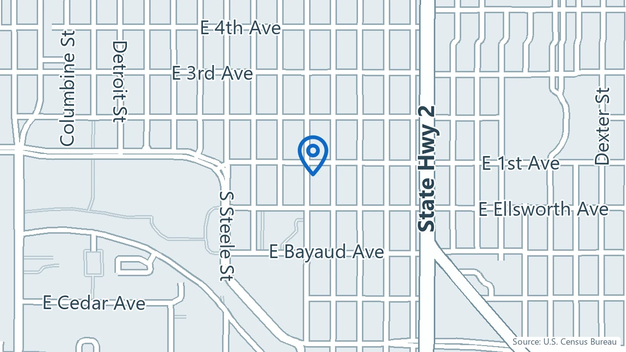 Map showing Alder Grove Wellness Group in Denver, Colorado