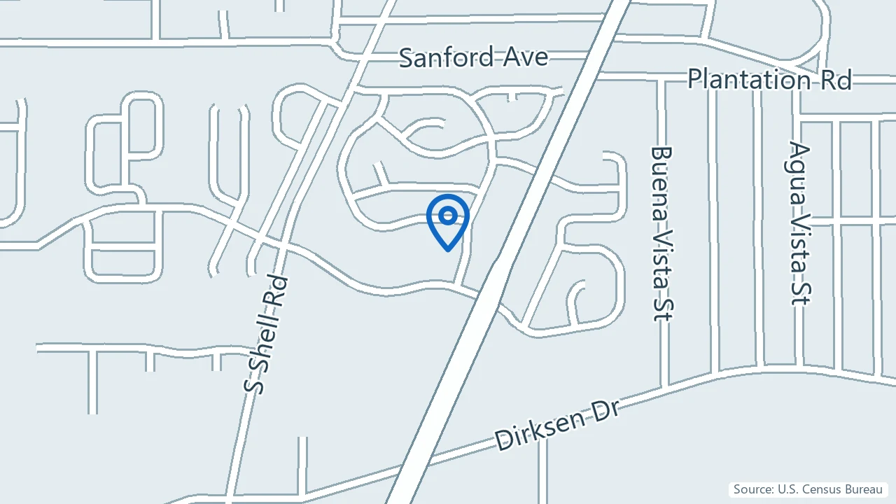 Map showing Lake Mary Behavioral and Infusion Center in DeBary, Florida