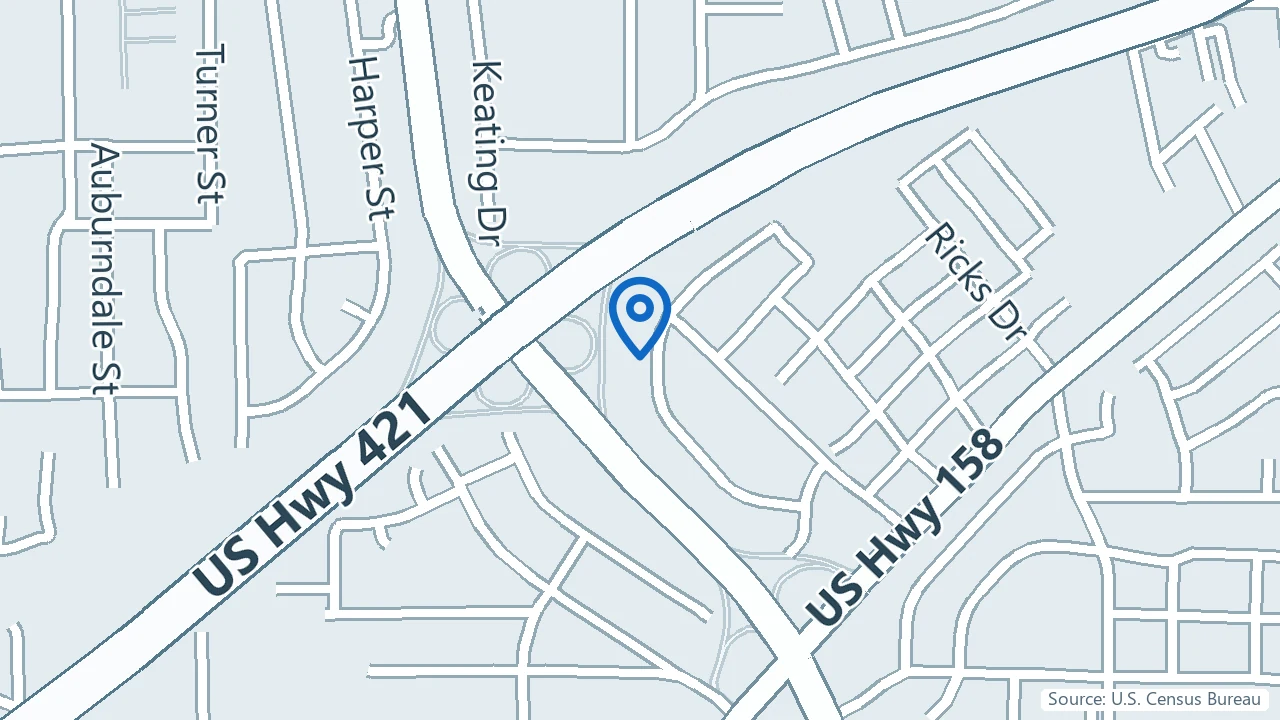 Map showing Restoring Wellness Solutions in Winston-Salem, North Carolina