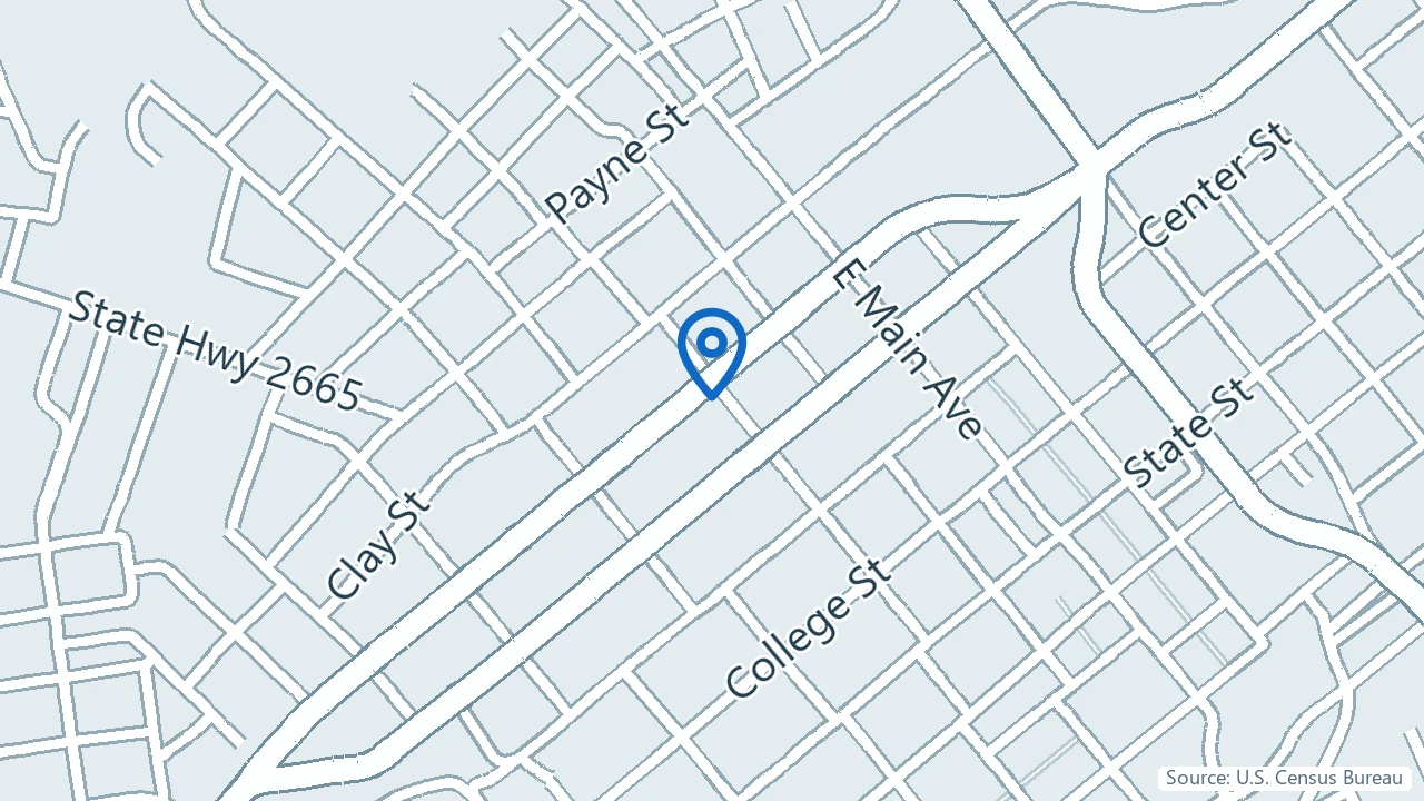 Map showing Onyx Regent Health & Wellness in Bowling Green, Kentucky