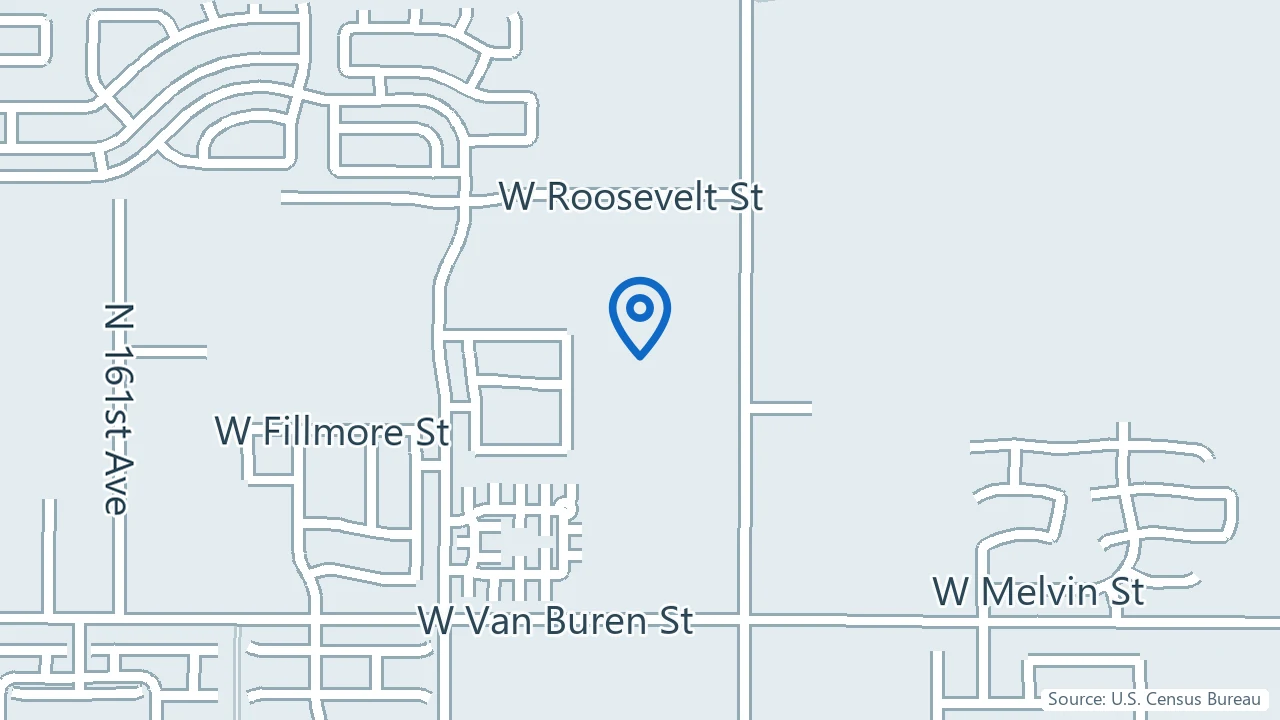 Map showing ENLIFE Mind + Body in Goodyear, Arizona