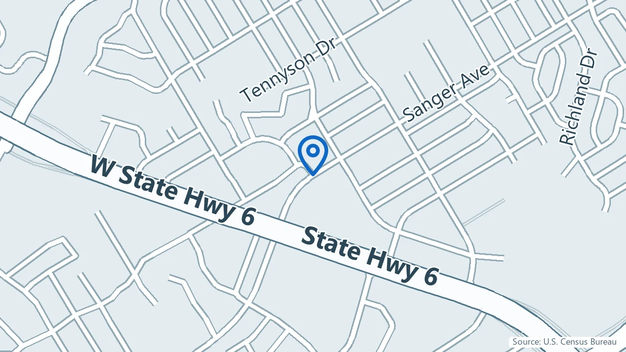 Map showing Holos Wellness in Waco, Texas