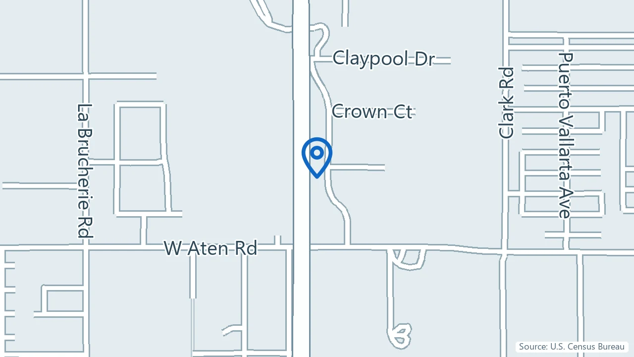 Map showing Sun Valley Behavioral Medical Center in Imperial, California