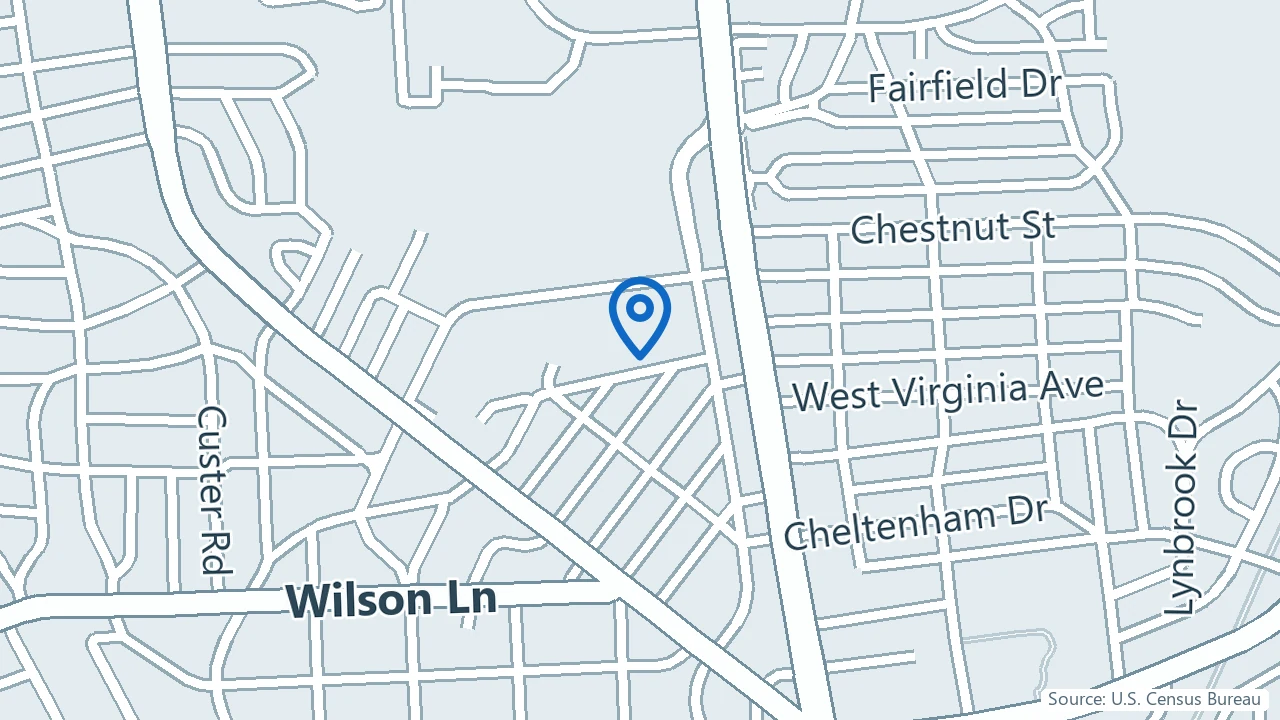 Map showing Avesta Ketamine and Wellness in Bethesda, Maryland