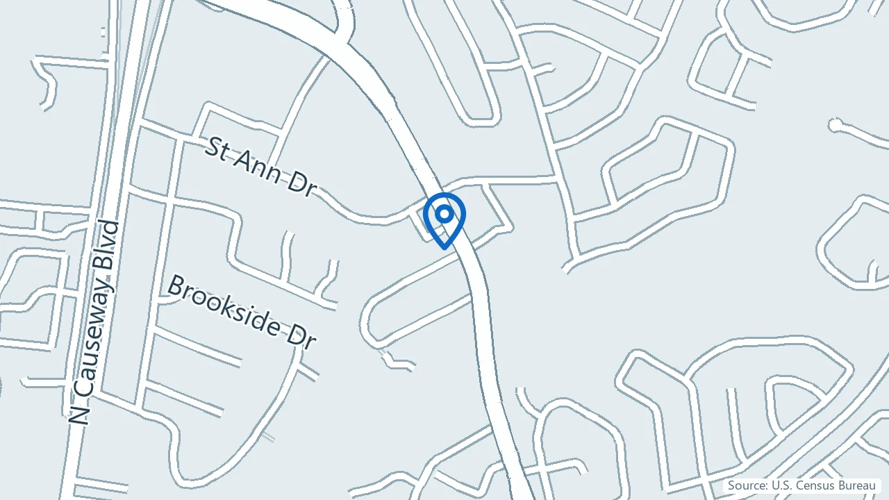 Map showing Ketamine Infusion Center in Mandeville, Louisiana