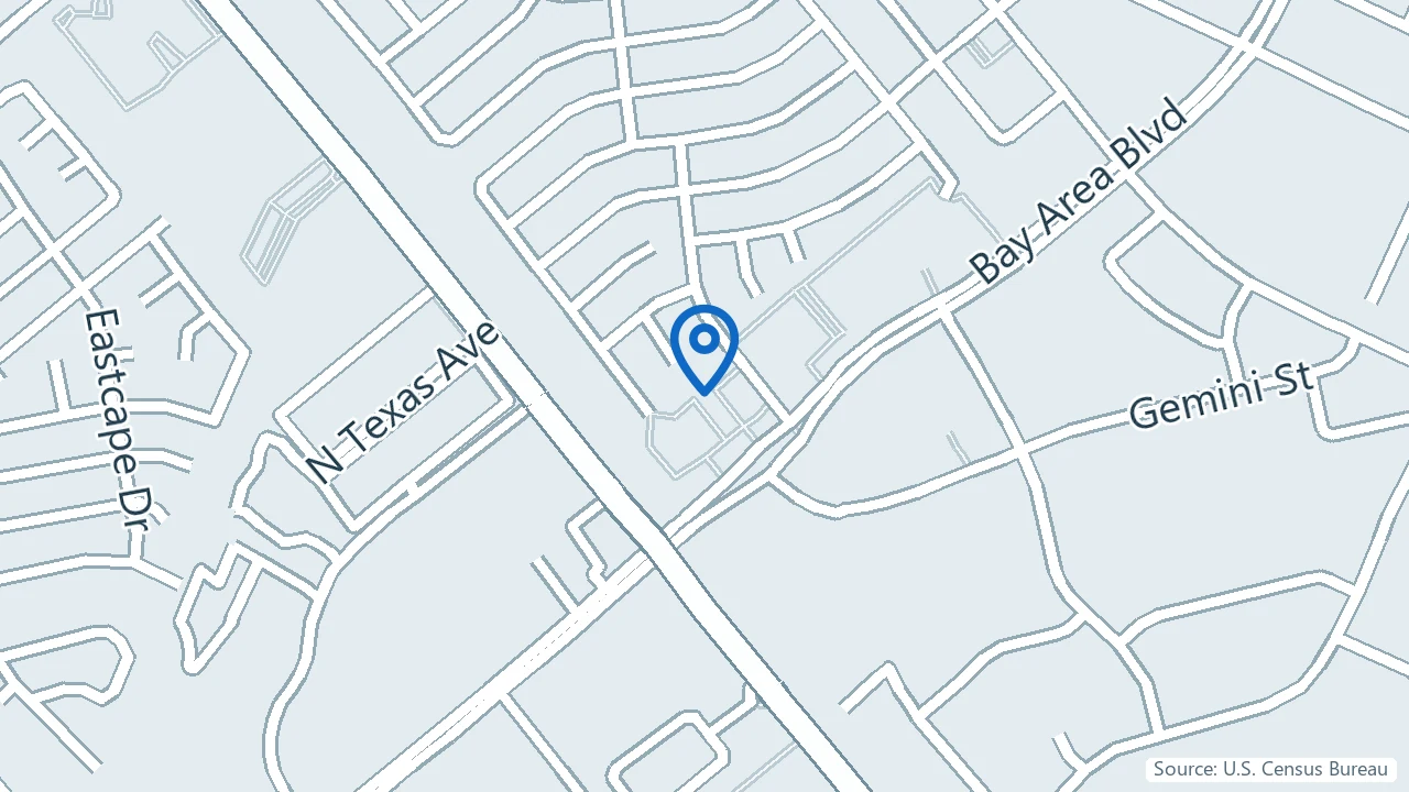 Map showing PsychPlus in Houston, Texas